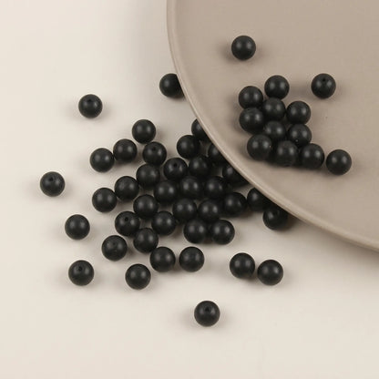 Black stone beads for jewelry making projects