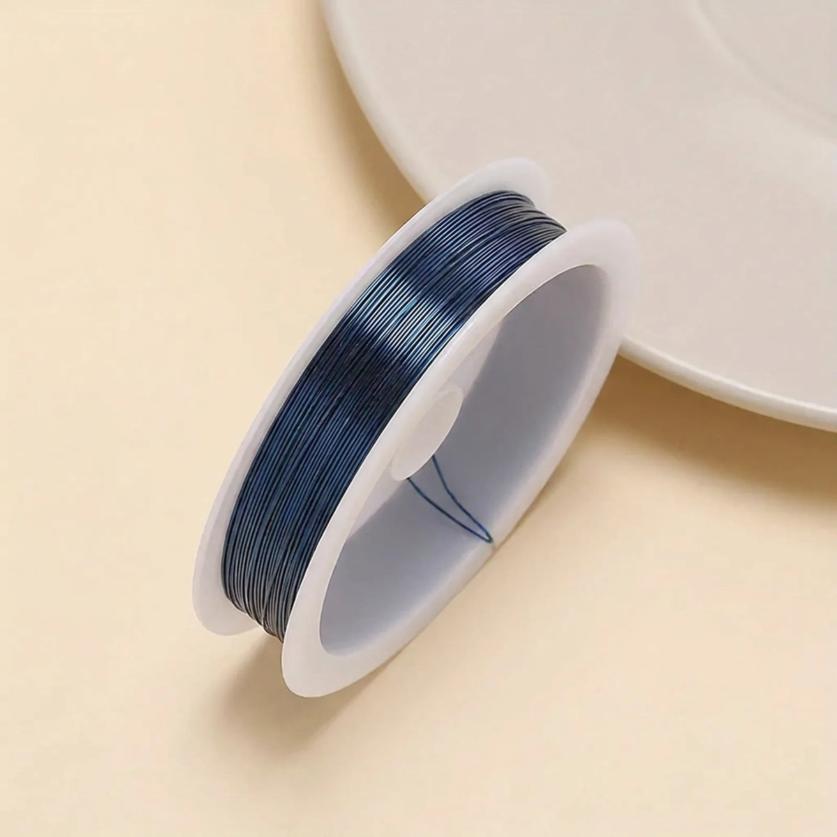 Blue colored copper beading wire roll for jewelry making