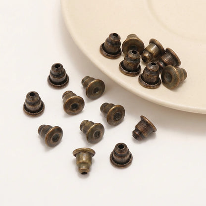 Bronze copper earring backs stoppers 5x6mm 200pcs for stud earrings