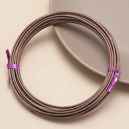 brown anodized round aluminum craft wire for jewelry making