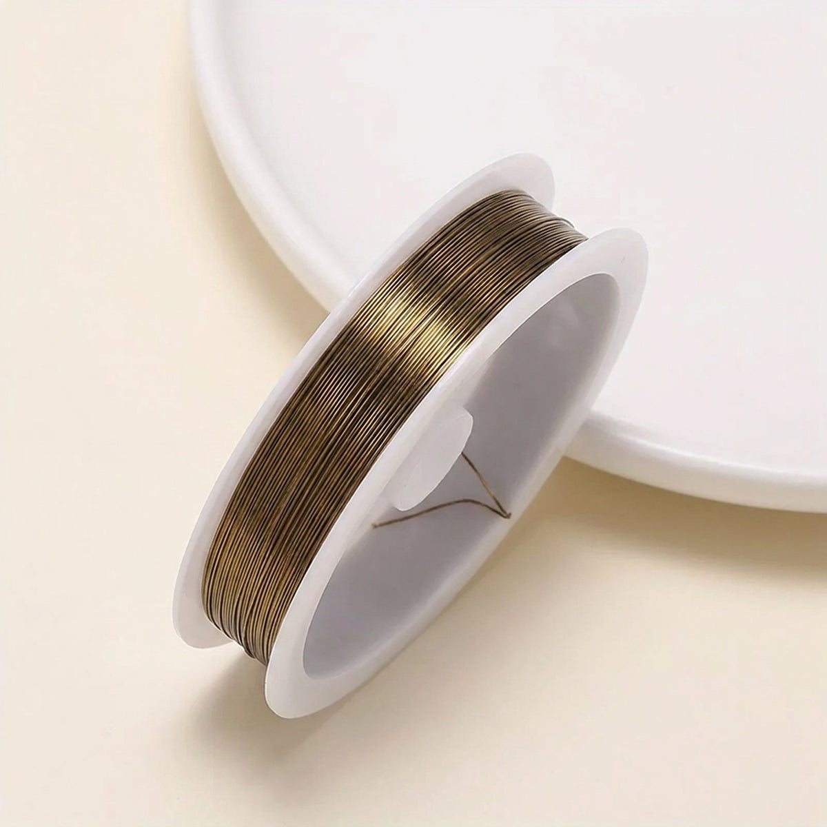 Brown colored copper beading wire roll for jewelry making