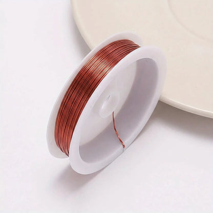 Copper colored beading wire roll for jewelry making