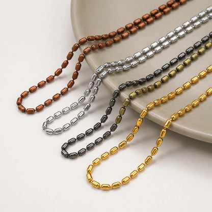 Cylindrical bead chain for jewelry making