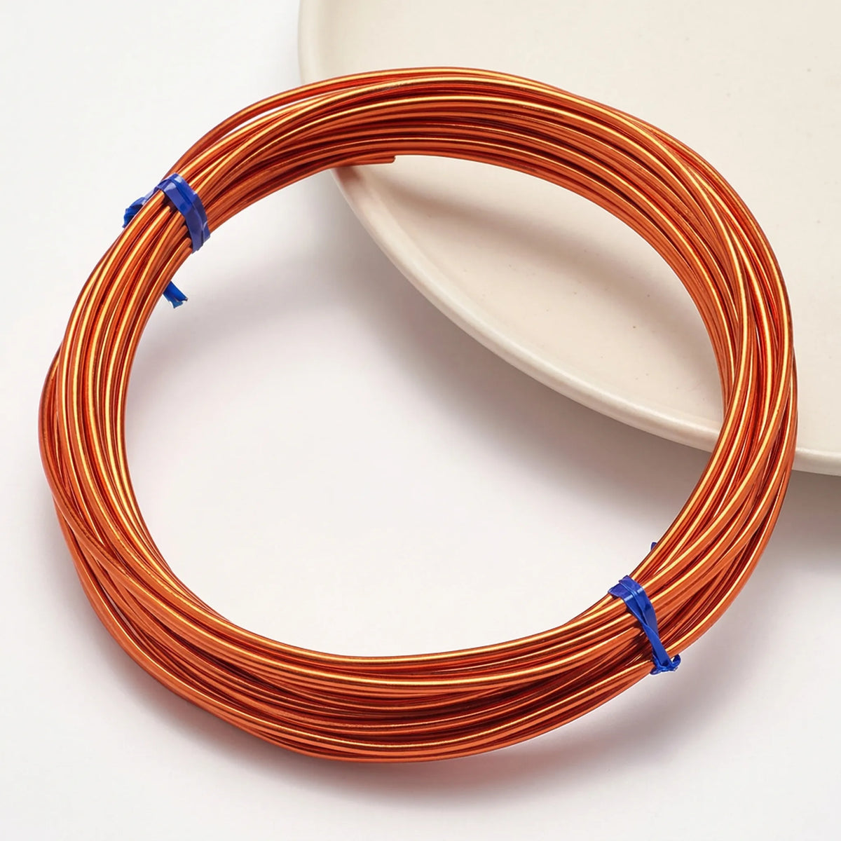 dark orange anodized round aluminum craft wire for jewelry making