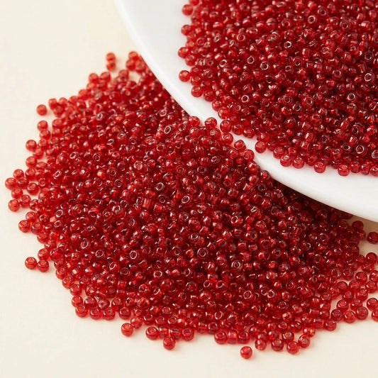 Dark Red Lined Seed Beads 2mm 12/0 Glass Seed Beads 1000pcs for Jewelry Making