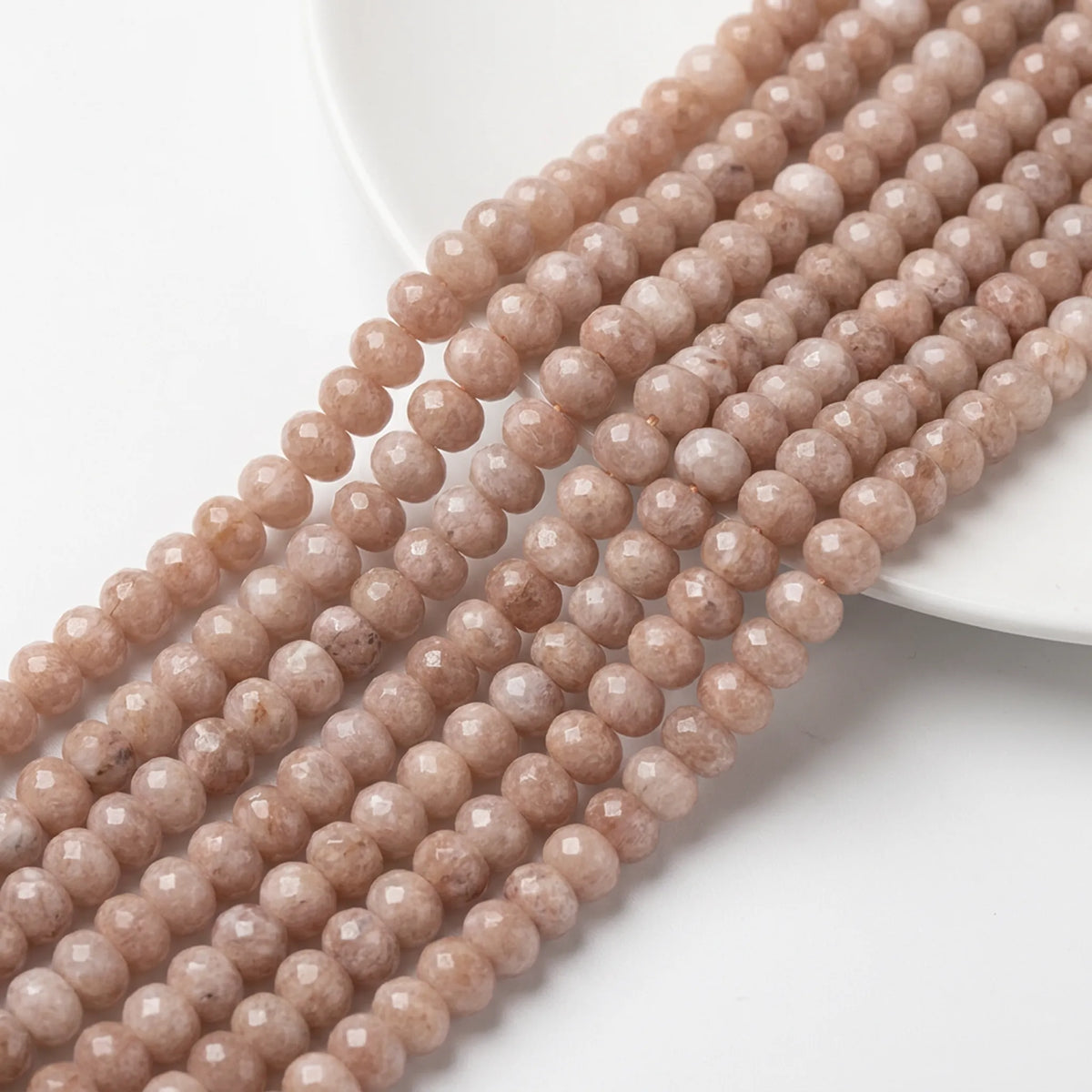 Dyed Jade Faceted Rondelle Beads 5x8mm