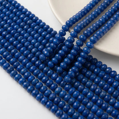 Dyed Jade Faceted Rondelle Beads 5x8mm