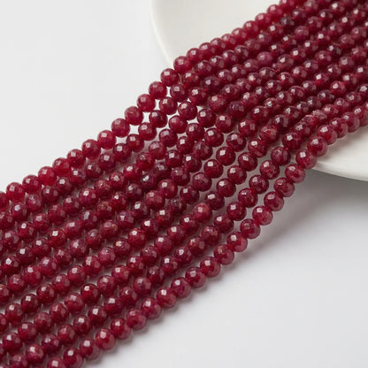 Dyed Jade Faceted Rondelle Beads 5x8mm