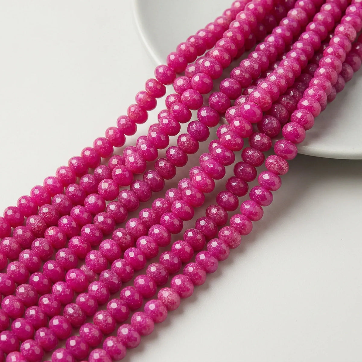 Dyed Jade Faceted Rondelle Beads 5x8mm
