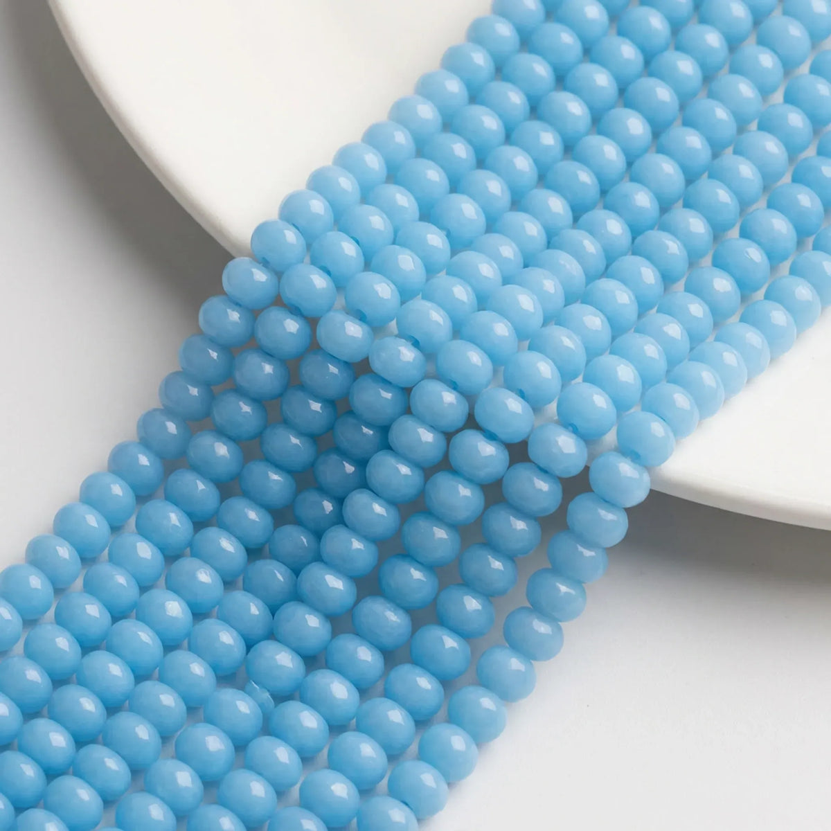 Dyed Jade Faceted Rondelle Beads 5x8mm