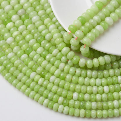 Dyed Jade Faceted Rondelle Beads 5x8mm