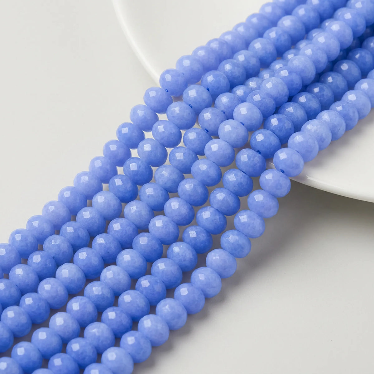 Dyed Jade Faceted Rondelle Beads 5x8mm