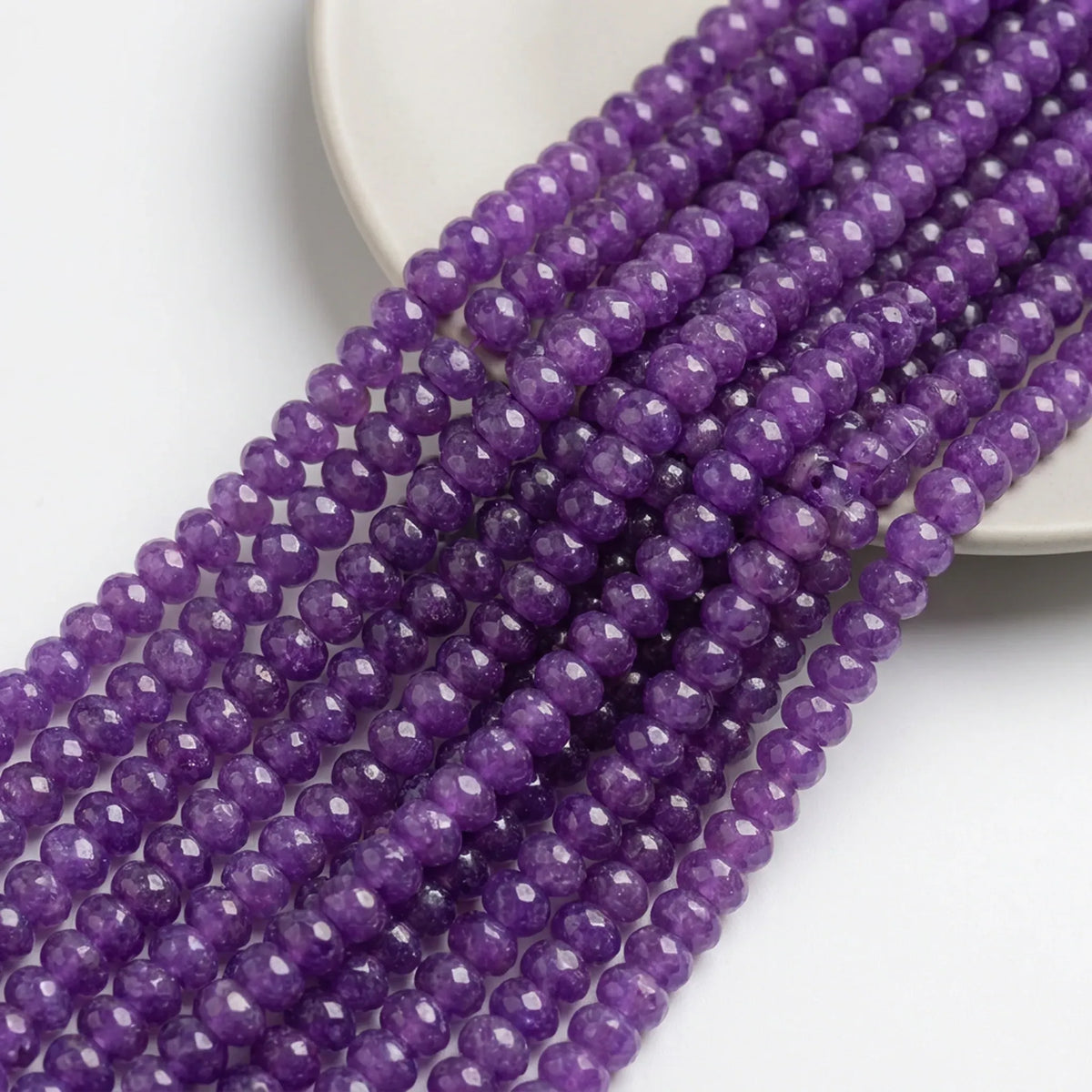 Dyed Jade Faceted Rondelle Beads 5x8mm