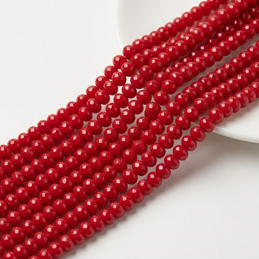 Dyed Jade Faceted Rondelle Beads 5x8mm