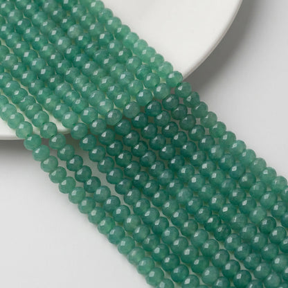 Dyed Jade Faceted Rondelle Beads 5x8mm
