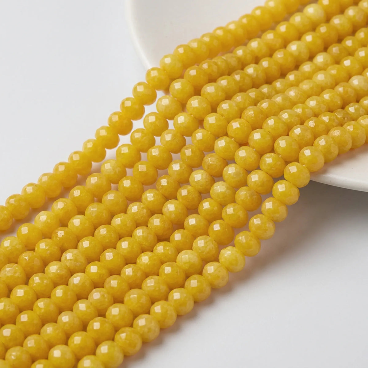 Dyed Jade Faceted Rondelle Beads 5x8mm