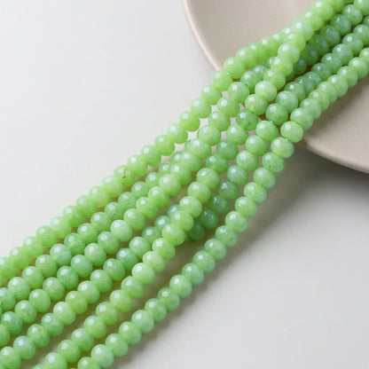 Dyed Jade Faceted Rondelle Beads 5x8mm