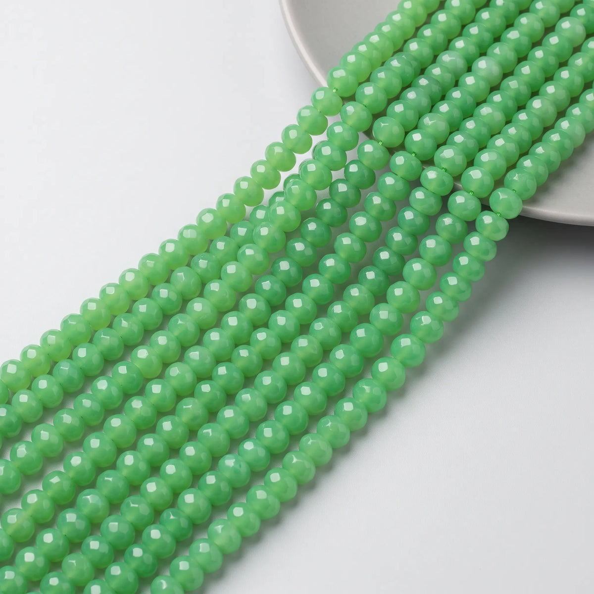 Dyed Jade Faceted Rondelle Beads 5x8mm