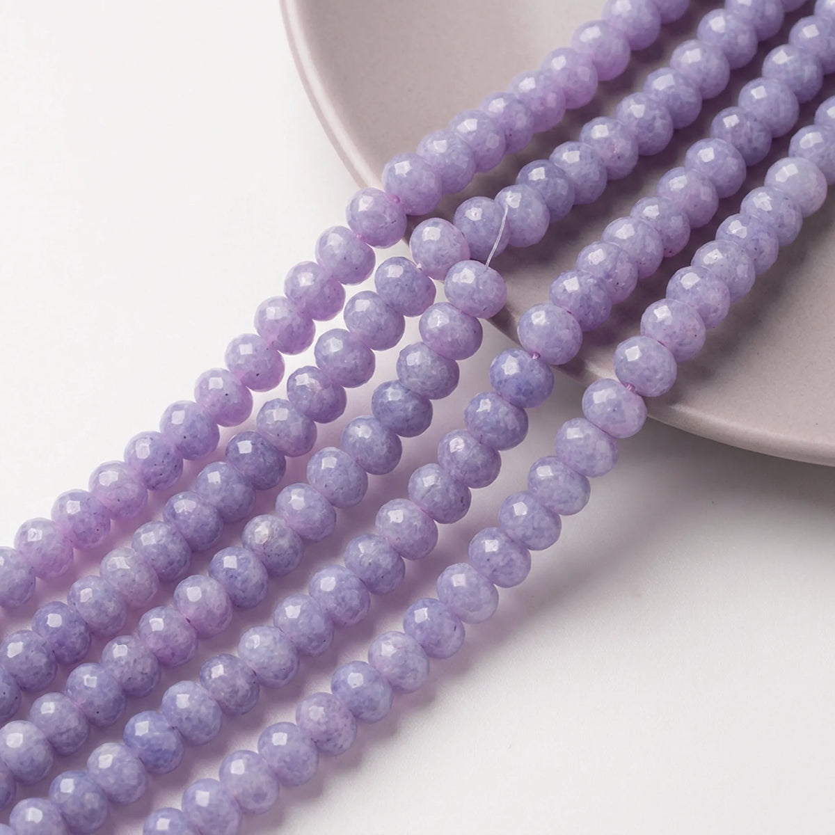 Dyed Jade Faceted Rondelle Beads 5x8mm