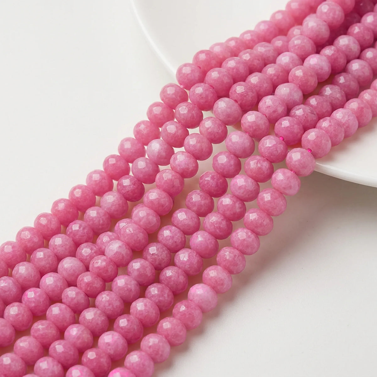 Dyed Jade Faceted Rondelle Beads 5x8mm