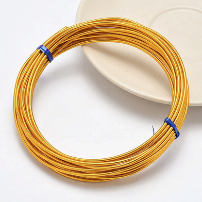 gold anodized round aluminum craft wire for jewelry making
