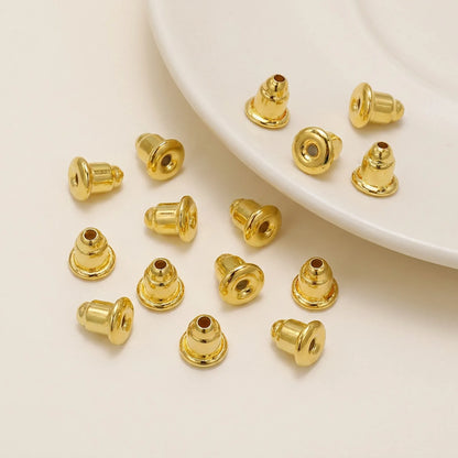 Gold copper earring backs stoppers 5x6mm 200pcs for stud earrings