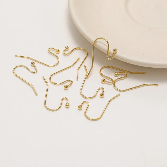 Gold iron earring hooks 21x16mm 100pcs for handmade earrings