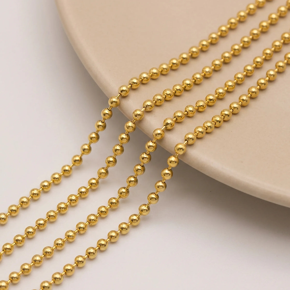 Gold metal ball chain for jewelry making