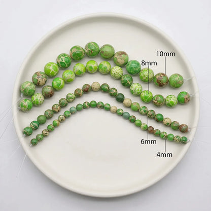 Green sea sediment jasper beads available in multiple sizes