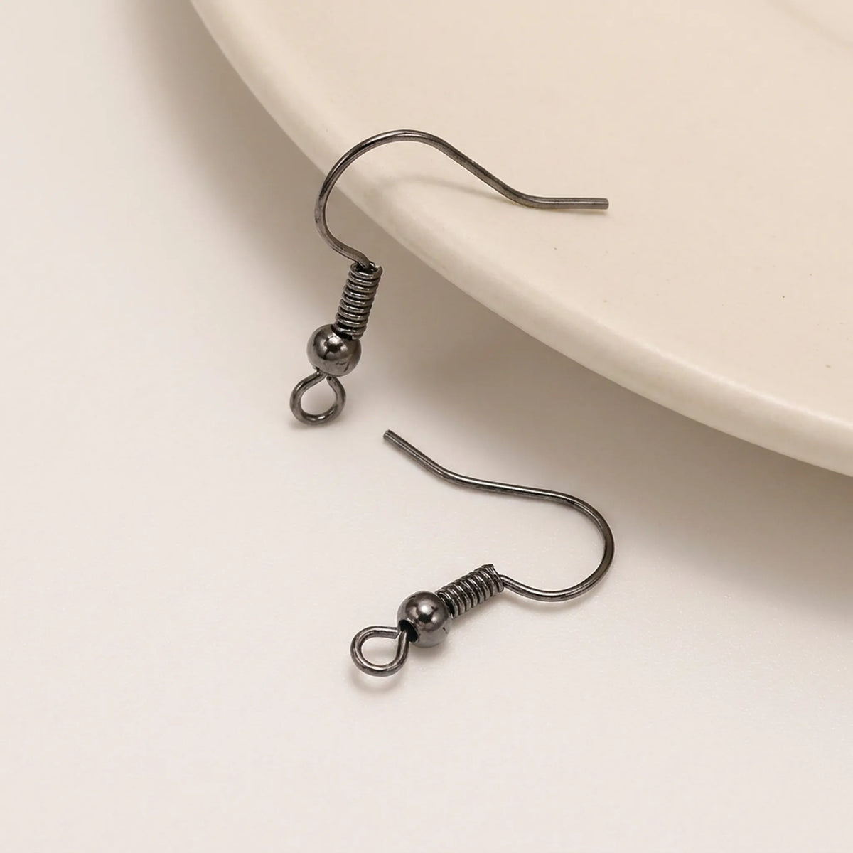 Gun black 20x17mm spring end earring hooks for DIY earrings