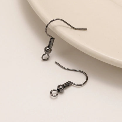 Gun black 20x17mm spring end earring hooks for DIY earrings