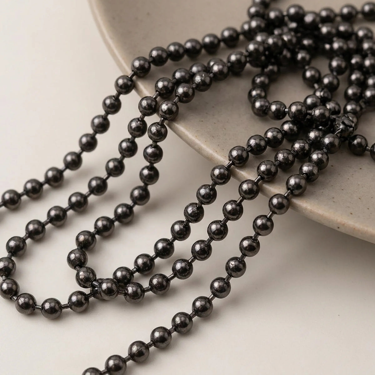Gunmetal metal ball chain
