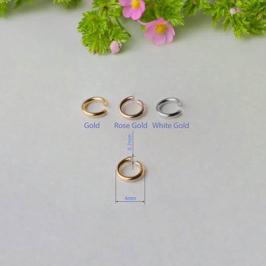 Gold jump ring 18k Karat, white gold or rose gold