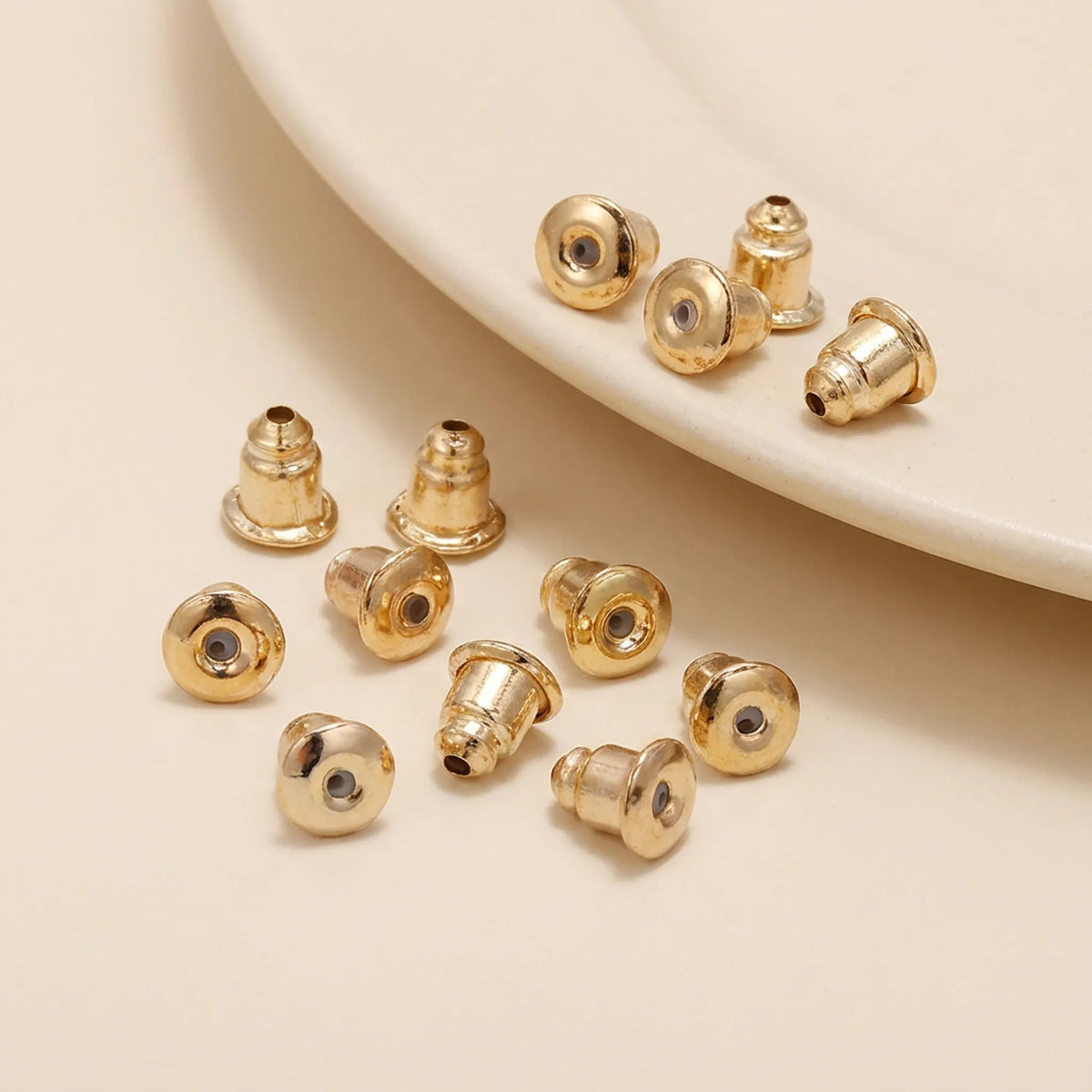 KC gold copper earring backs stoppers 5x6mm 200pcs for stud earrings