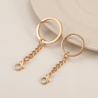 KC gold key ring with lobster clasp chain for DIY accessories