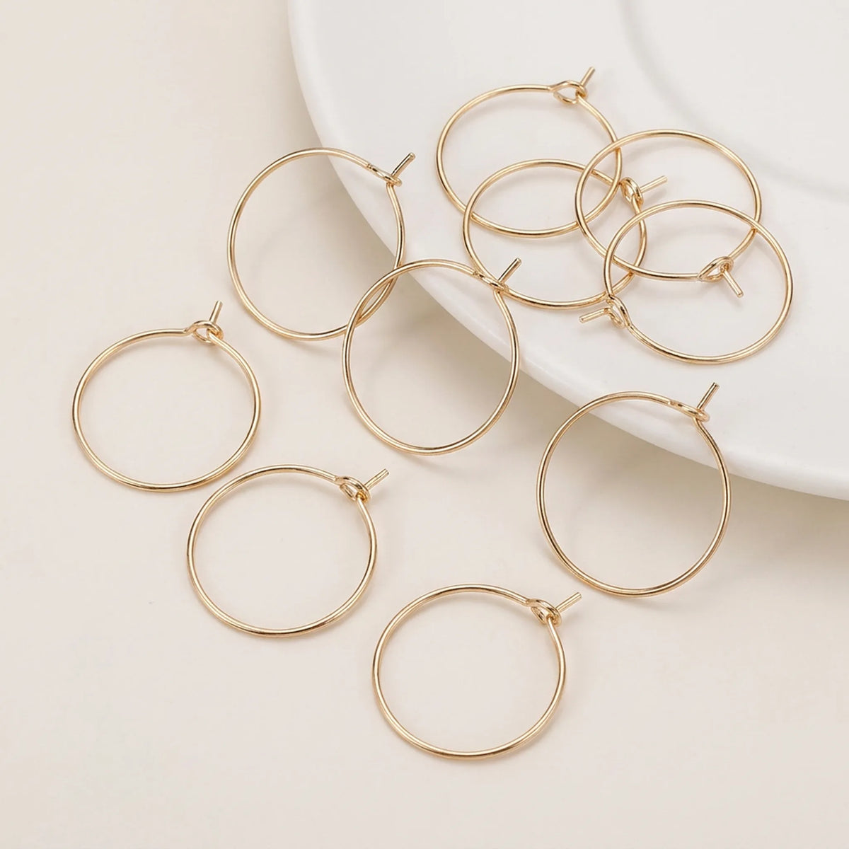 KC gold large hoop earring wires for DIY jewelry making