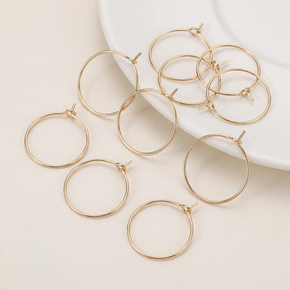 KC gold large hoop earring wires for DIY jewelry making
