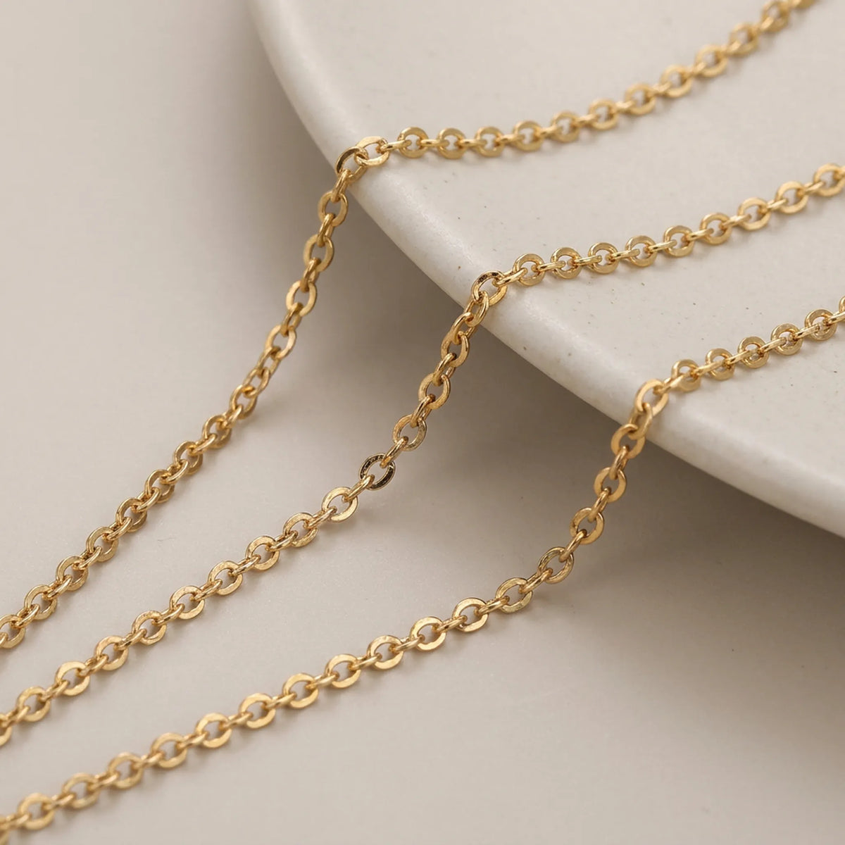 KC gold oval link chain for jewelry making