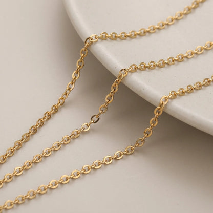 KC gold oval link chain for jewelry making