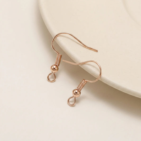 KC gold 20x17mm fish hook earring findings with spring end