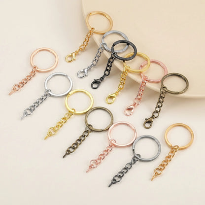 Key ring and eye screw sets in gold silver rose gold bronze and gun black colors for DIY keychain making