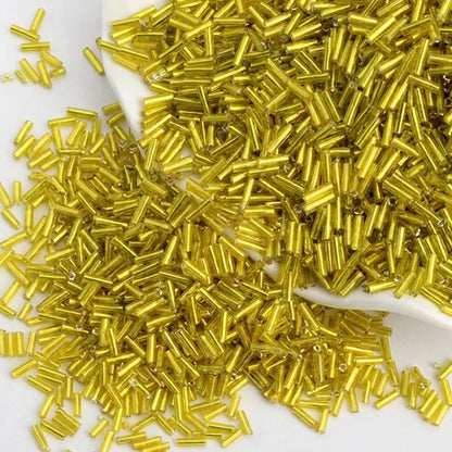 Long Tube Lined Cylinder Seed Beads 2x6mm 400pcs