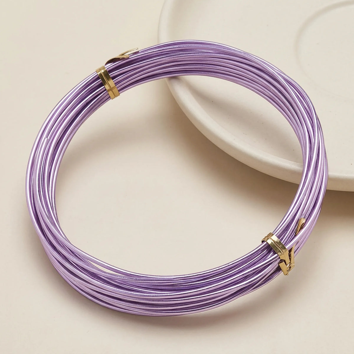 light purple anodized round aluminum craft wire for jewelry making
