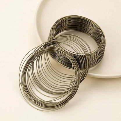 Antique Bronze Memory Steel Wire Bracelet Rings for Jewelry Making
