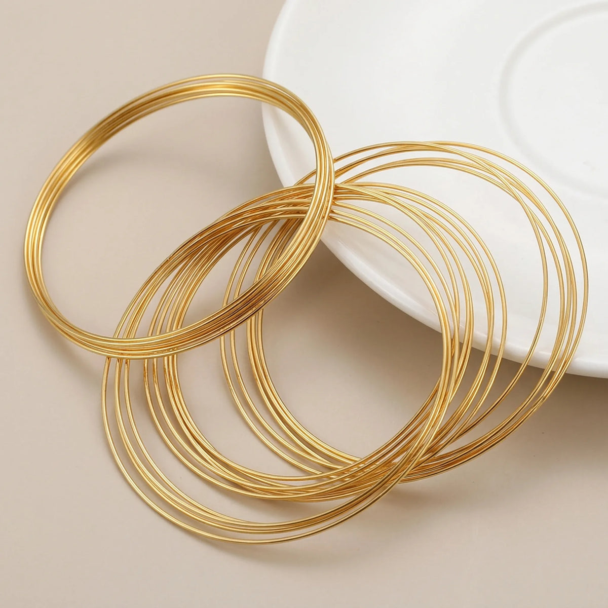 Gold Memory Steel Wire Bracelet Rings for Jewelry Making