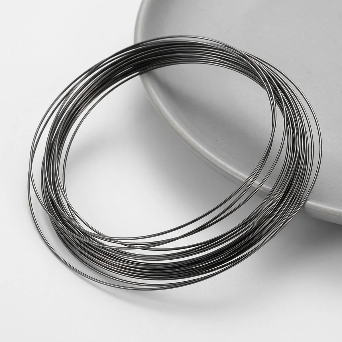 Gun Black Memory Steel Wire Bracelet Rings for Jewelry Making