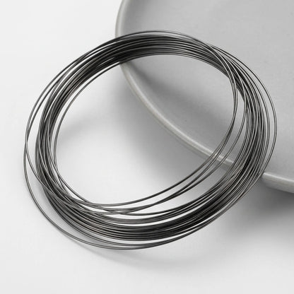 Gun Black Memory Steel Wire Bracelet Rings for Jewelry Making