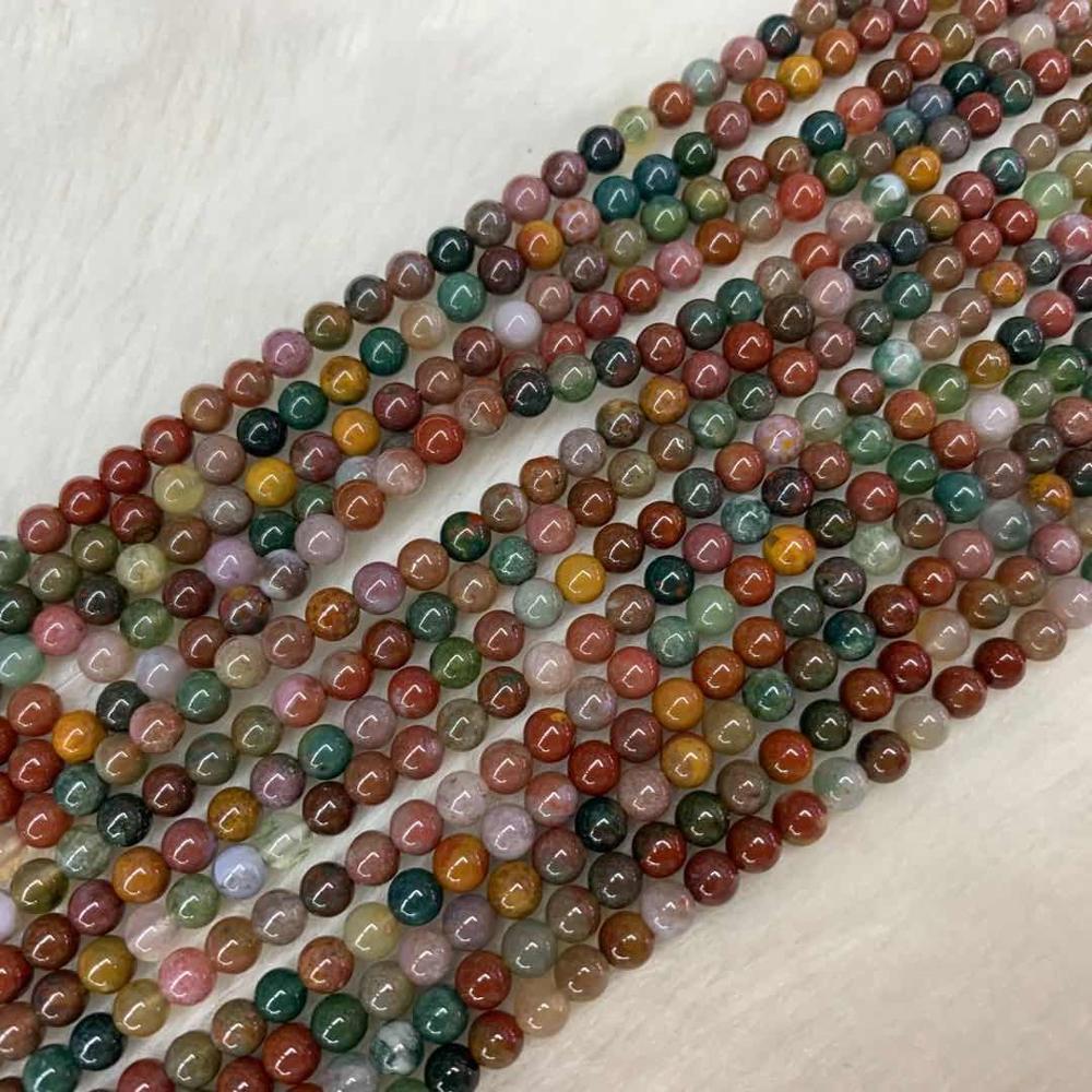 Genuine Heliotrope Bloodstone Beads, 4-12mm, 15.5'' strand