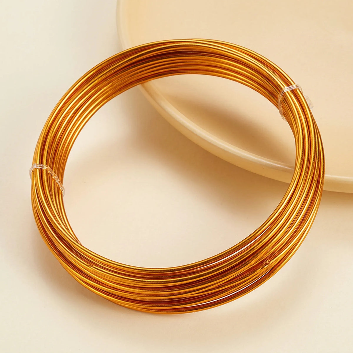 orange anodized round aluminum craft wire for jewelry making