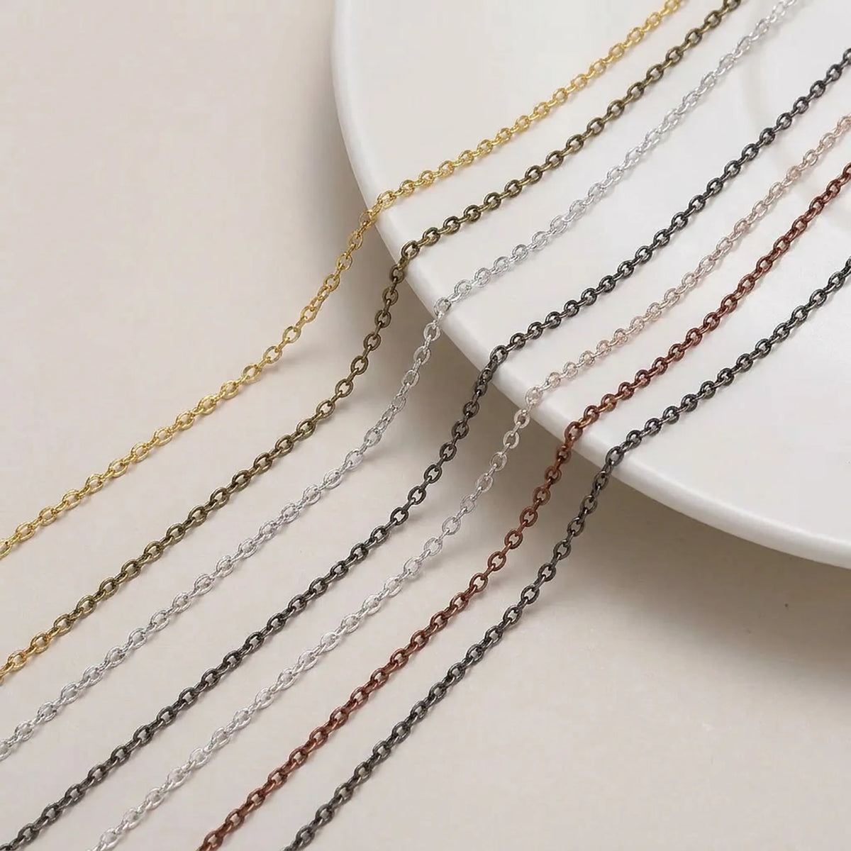 Oval link necklace chain for jewelry making